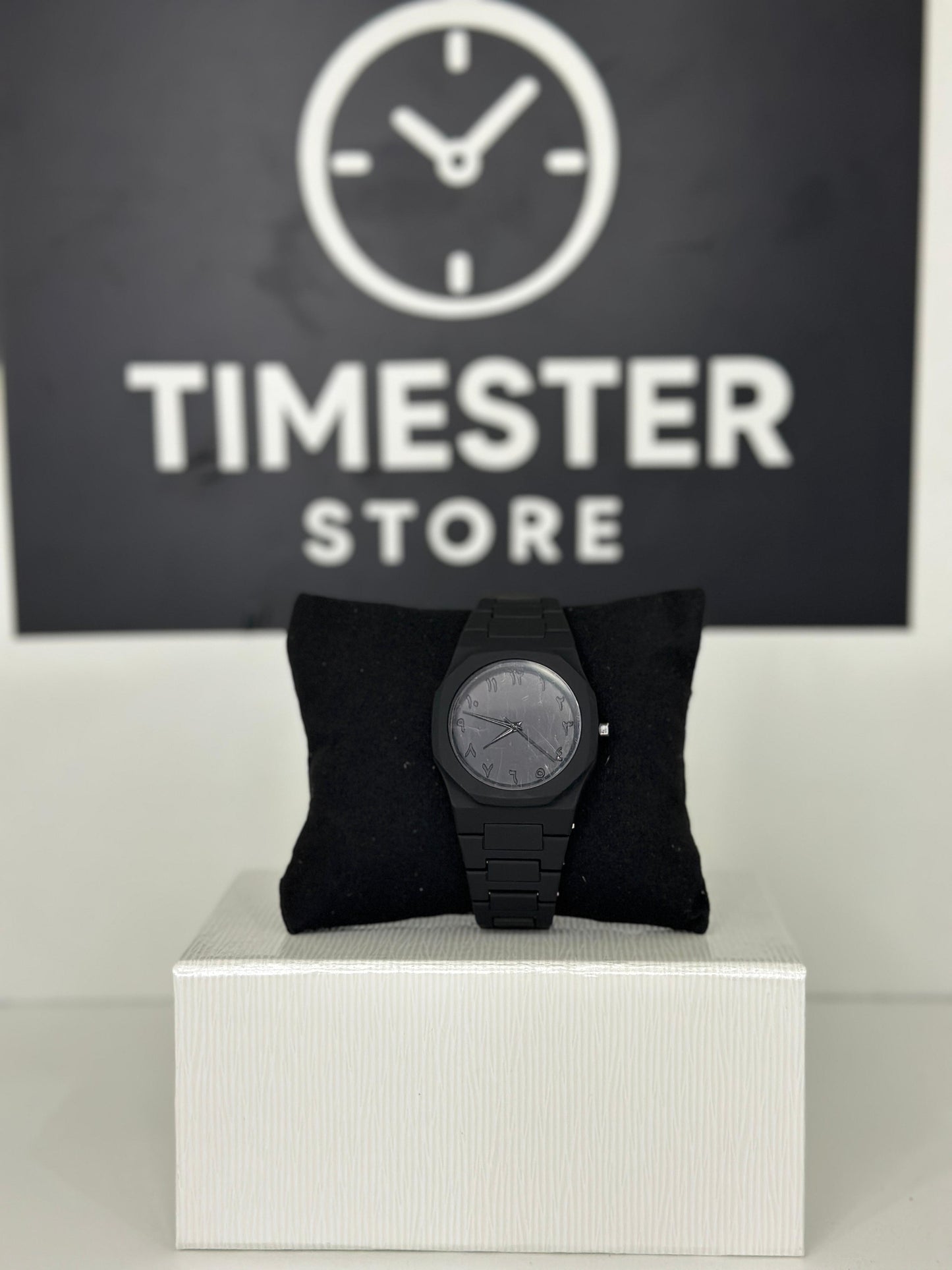Original black arabic aura watch with fiber material