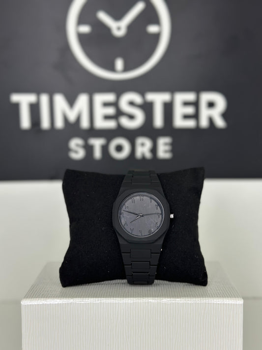 Original black arabic aura watch with fiber material