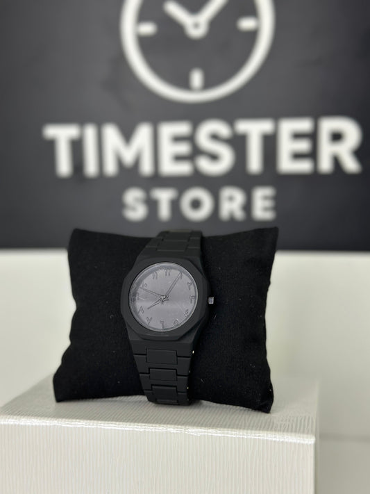 Original black arabic aura watch with fiber material