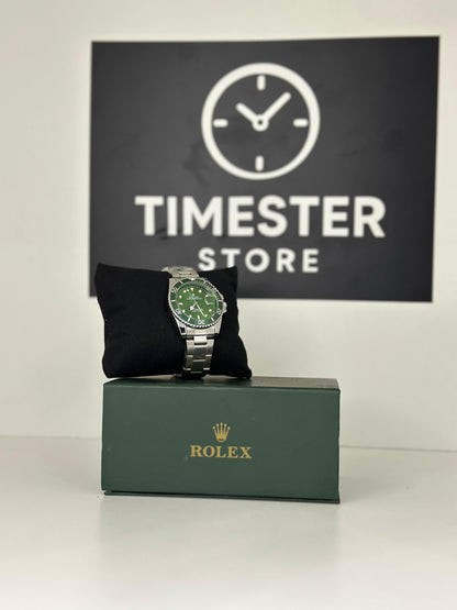 Rolex submariner silver with Racing Green rotating dial with date